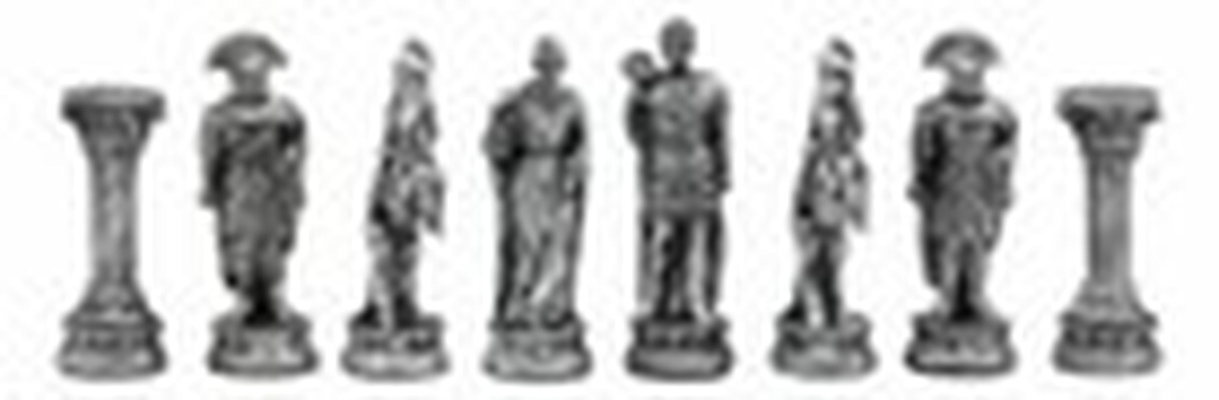 Ebros Kingdoms at War Egyptian VS Roman Army Resin Chess Pieces Glass Board Set