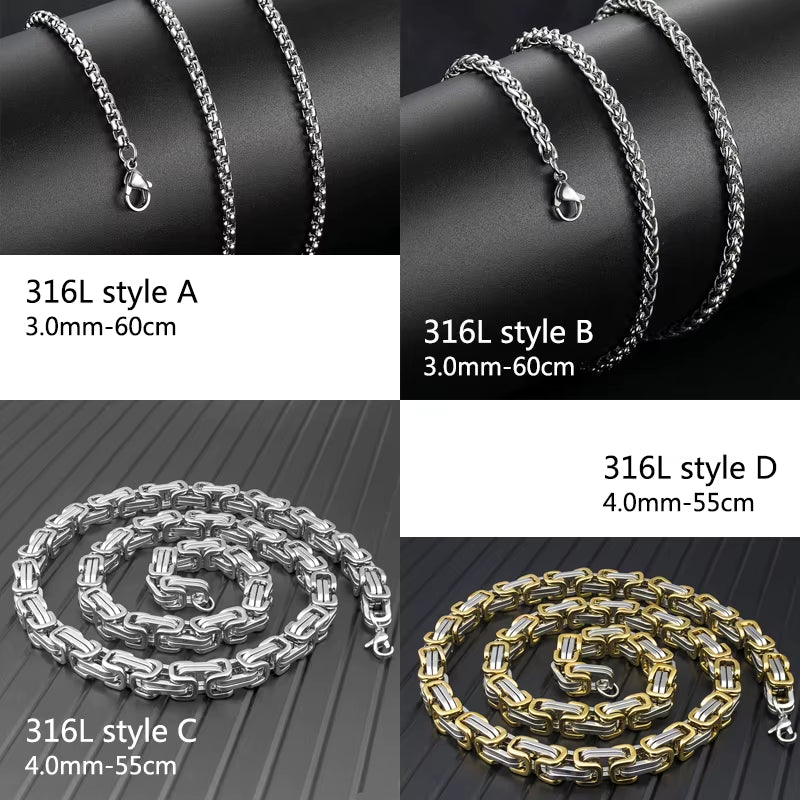 2021 Fashion Retro Domineering 316L Stainless Steel Egyptian Grim Reaper Pendant Men'S and Women'S Necklace