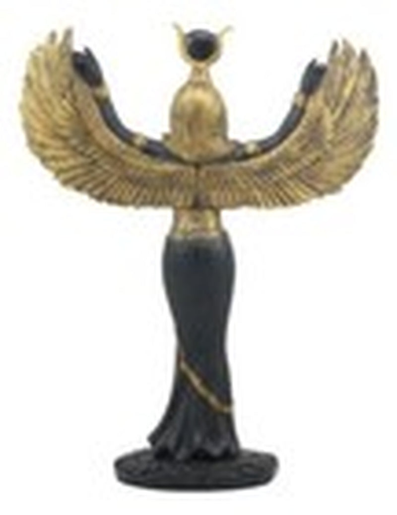 Egyptian Theme Isis with Open Wings Goddess of Magic and Nature Statue Sculpture
