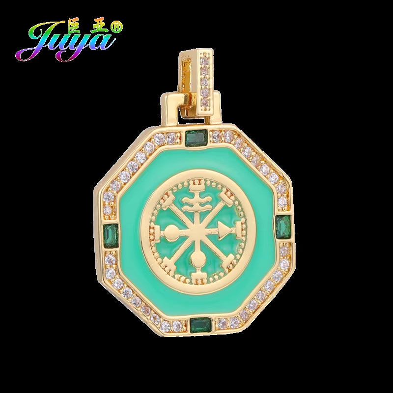 Handicraft Custume Accessories Greek Gods Evil Eye Crescent Moon Star Enamel Charms for DIY Pendant Collar Jewelry Making