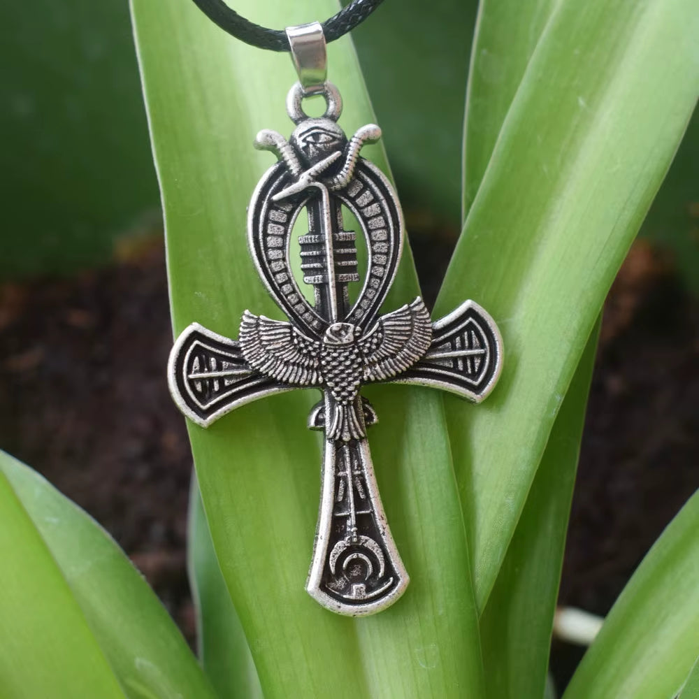 1PCS Ankh Egyptian Cross Necklace Vintage Egypt Style Men Jewelry Friendship