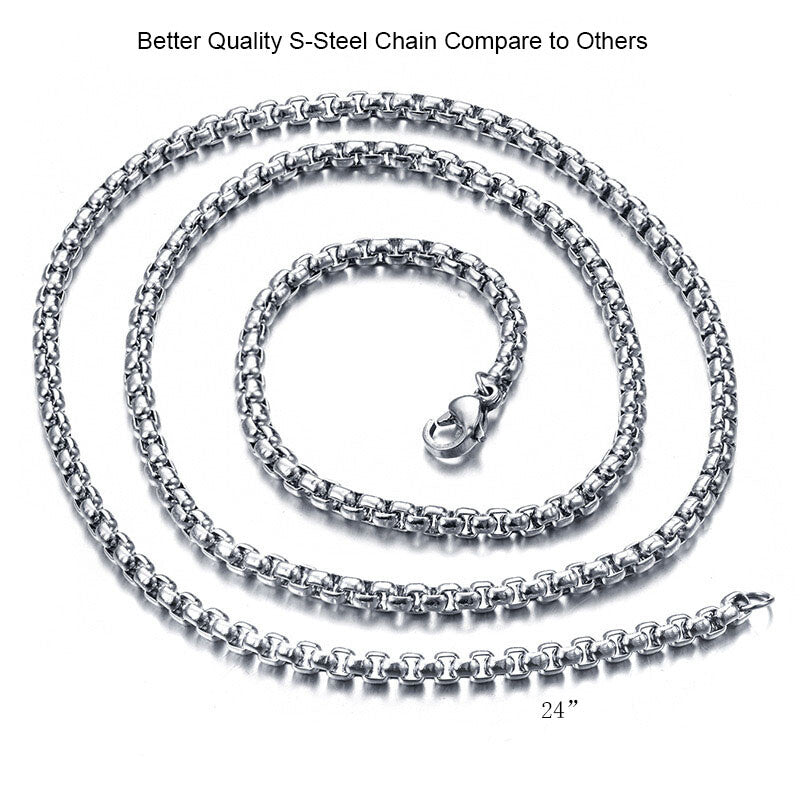 Nautical North Star Compass Pendant Necklace Cool Mens for Gift Stainless Steel