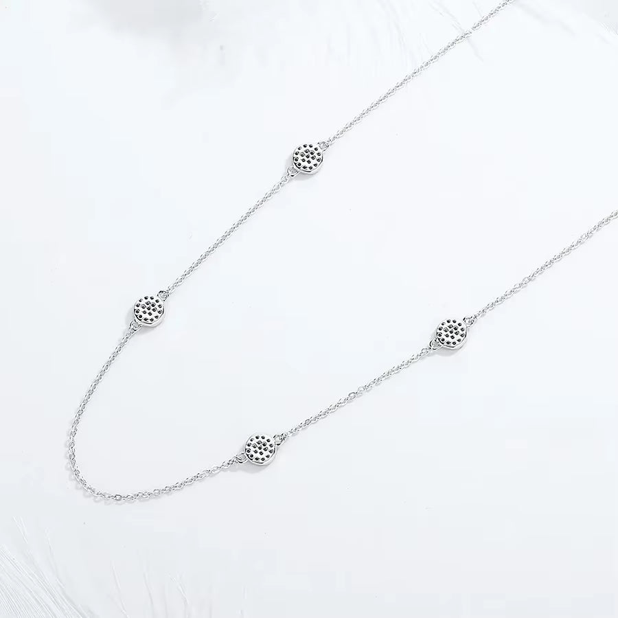 925 Sterling Silver Necklace Earrings Women round Luck Evil Eye Ring Necklaces Blue Zircon Long Link Turkey Jewelry Set