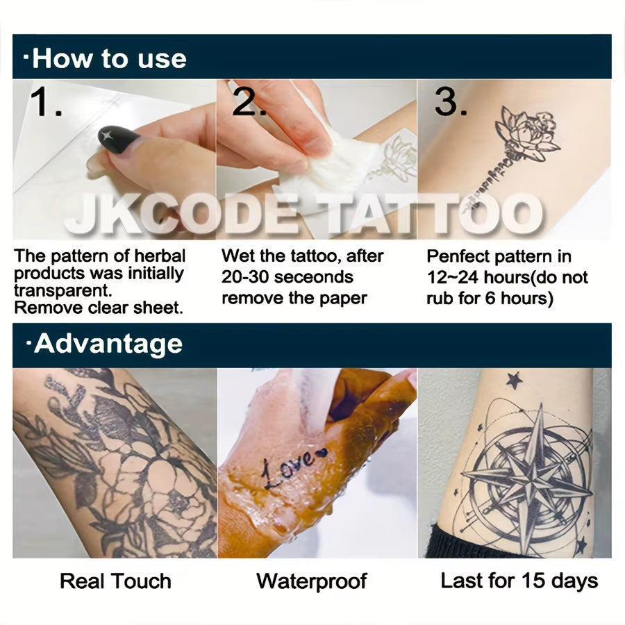 Herbal Tattoo Ancient Egyptian and Greek Mythical Beast Motifs Ancient Text Patterns Finger Tattoo Dark Style Hand and Neck Finger Tattoo Cool Style for Men and Women Anubis Sun Totem Multi-Purpose Tattoo Sticker Long-Lasting Waterproof for 15 Days