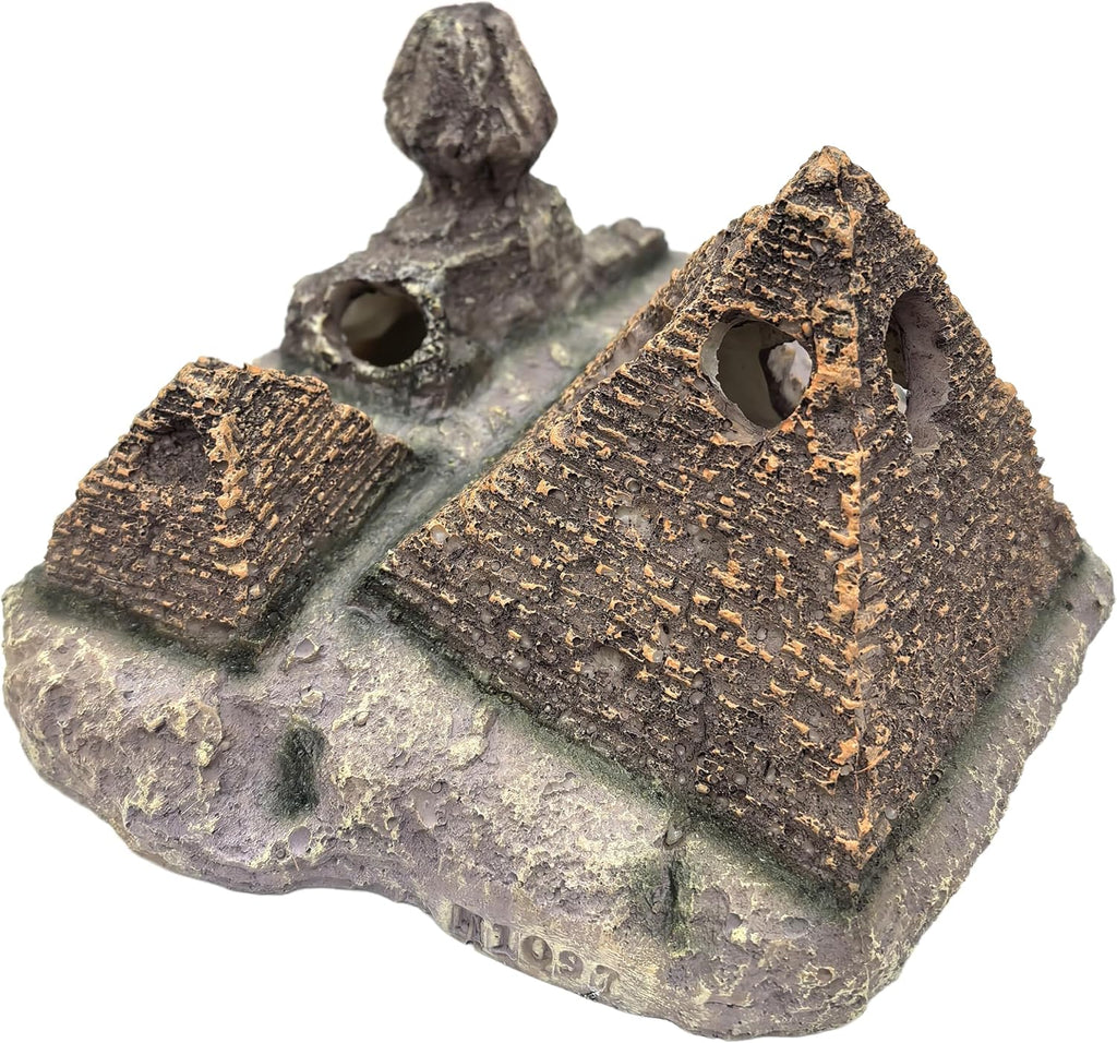 Aquarium Decor Castle Shipwreck Ornament Underwater Landscape(Egyptian Pyramid)