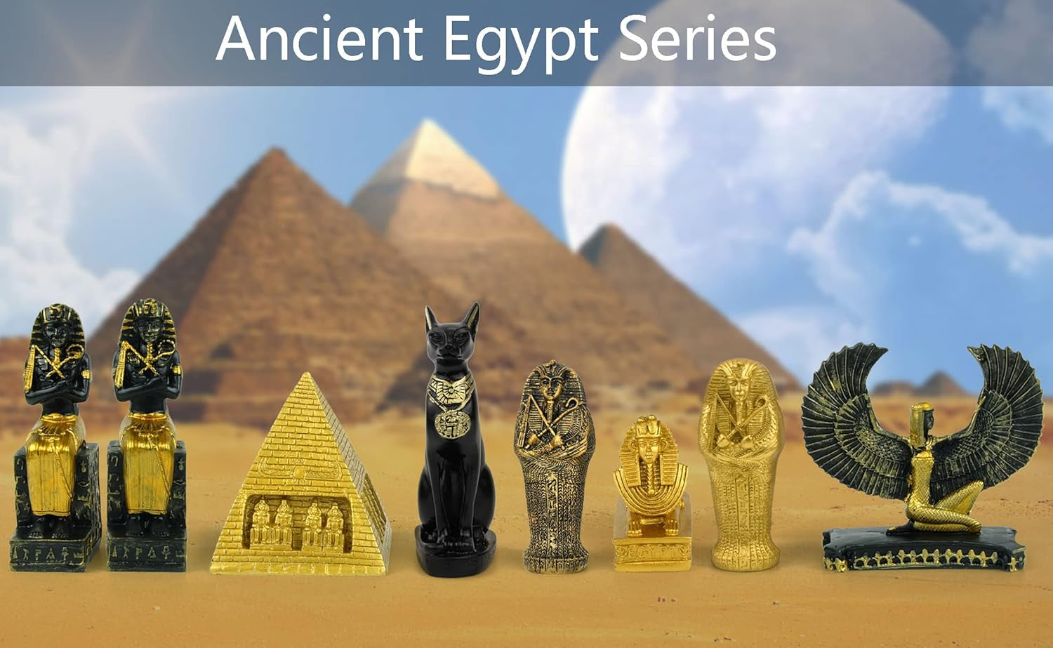 Egyptian Pyramid Statue Mini Size Resin Figurine Sculpture Home Décor Ancient Building Model Egypt Souvenirs