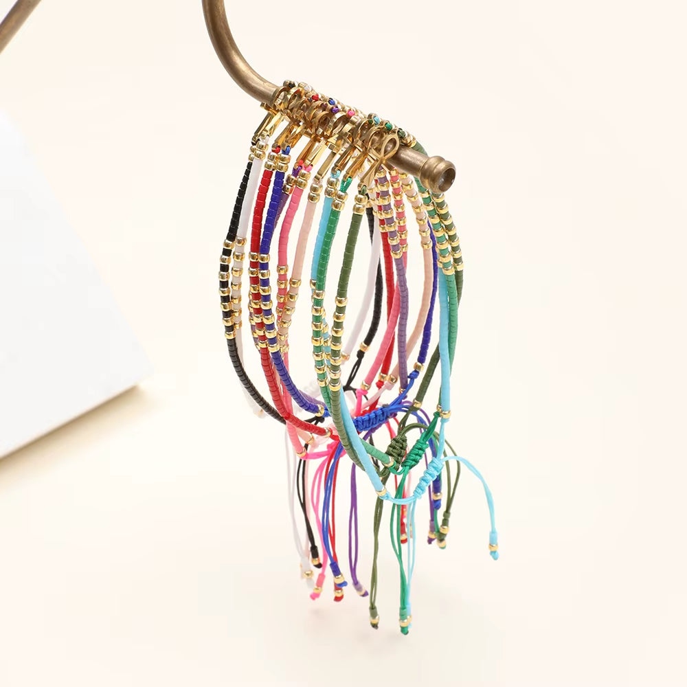 Cute Miyuki Beads Glass Amulet Charm Egyptian Ankh Crucifix Bracelet Symbol of Life Cross Bracelet Jewelry Wholesale