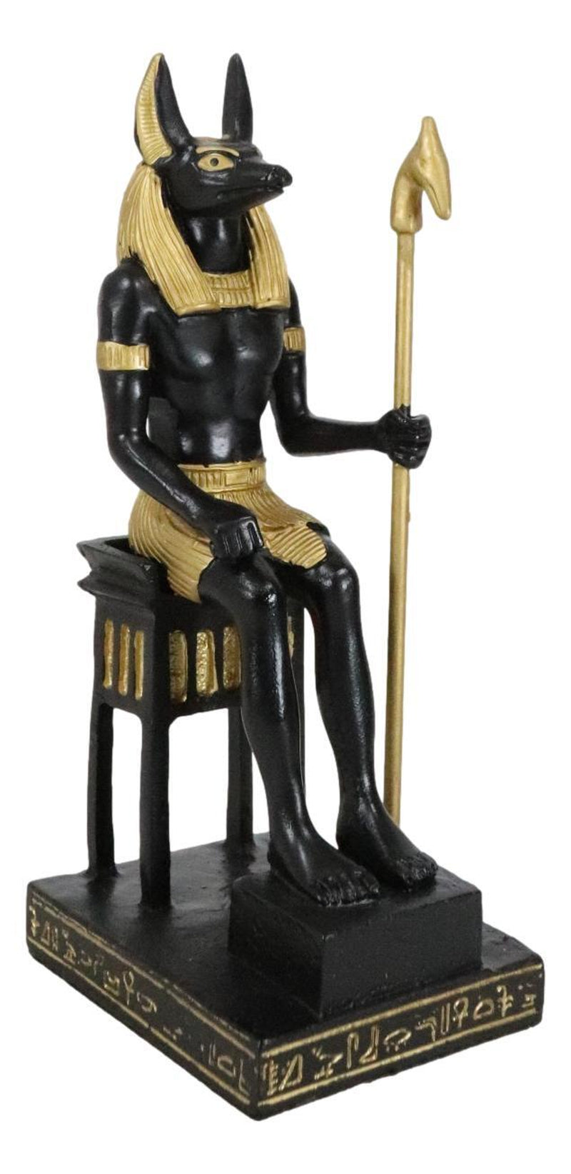 Ancient Egyptian Mythology Religion Anubis Dog Sitting Statue Home Decor Figure