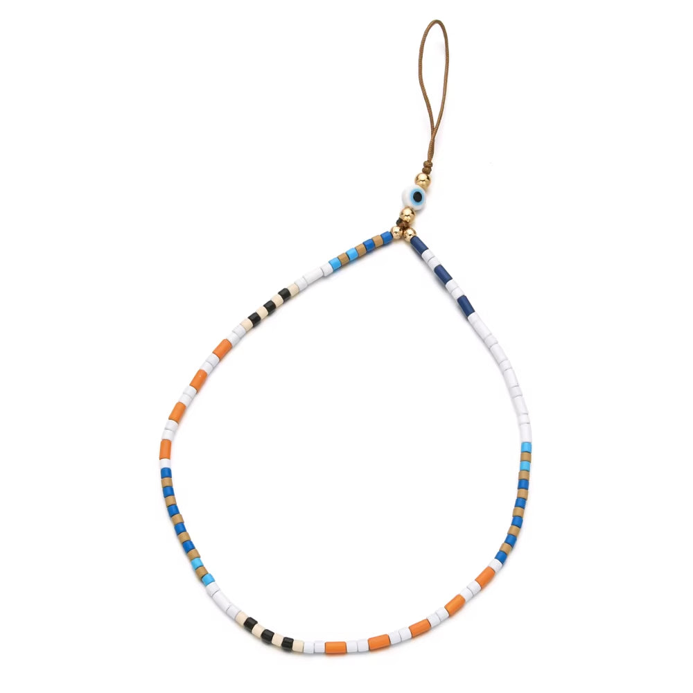 Cute Evil Eye Beads Lanyard Strap Cord Colorful DIY Chain for Anti-Lost Phone Chain Men Women Gift Jewelry Keychain Keycord