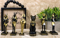 Egyptian Gods Anubis Osiris Seth Horus Bastet Thoth Miniature Statues Set of 6
