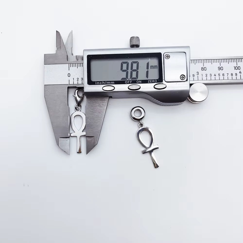 Cross of Life Ankh Charm Egypt Club Jewelry Vintage Gift in 925 Sterling Silver