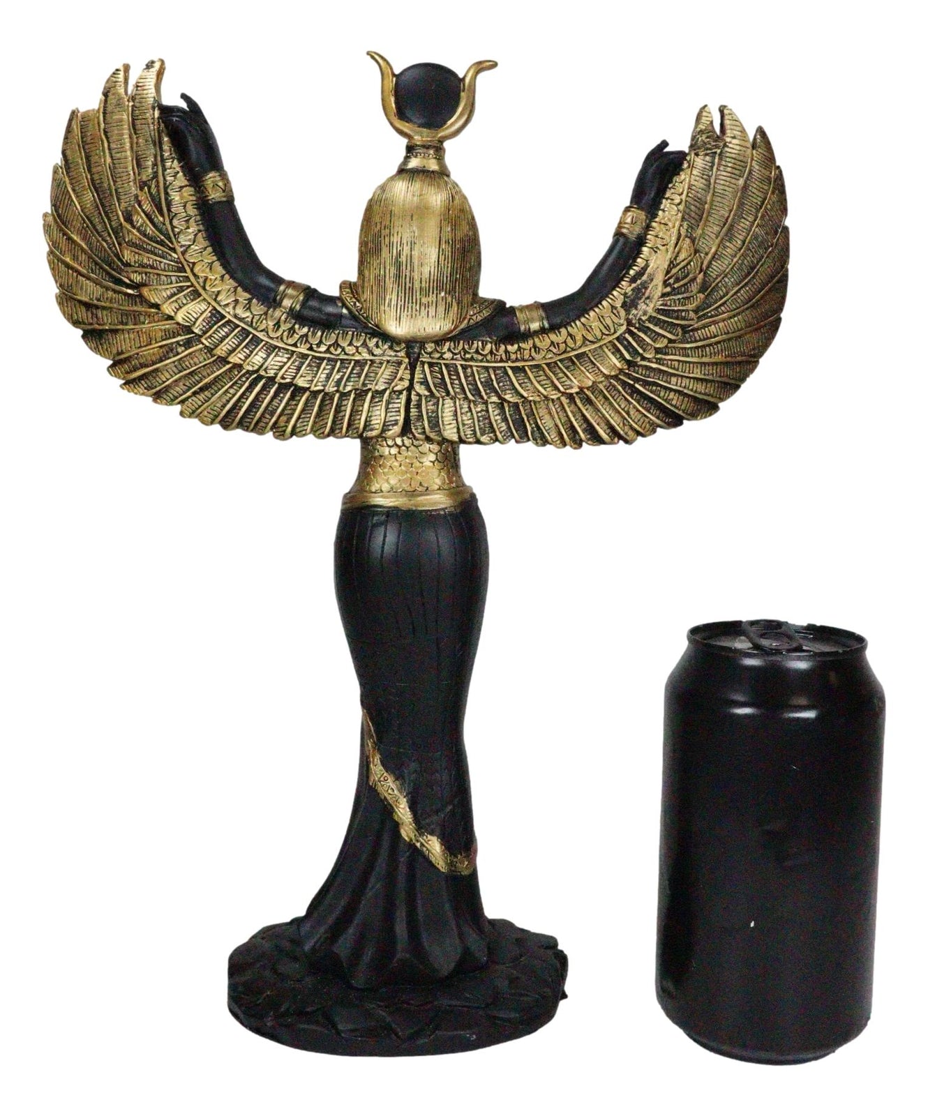 Egyptian Theme Isis with Open Wings Goddess of Magic and Nature Statue Sculpture
