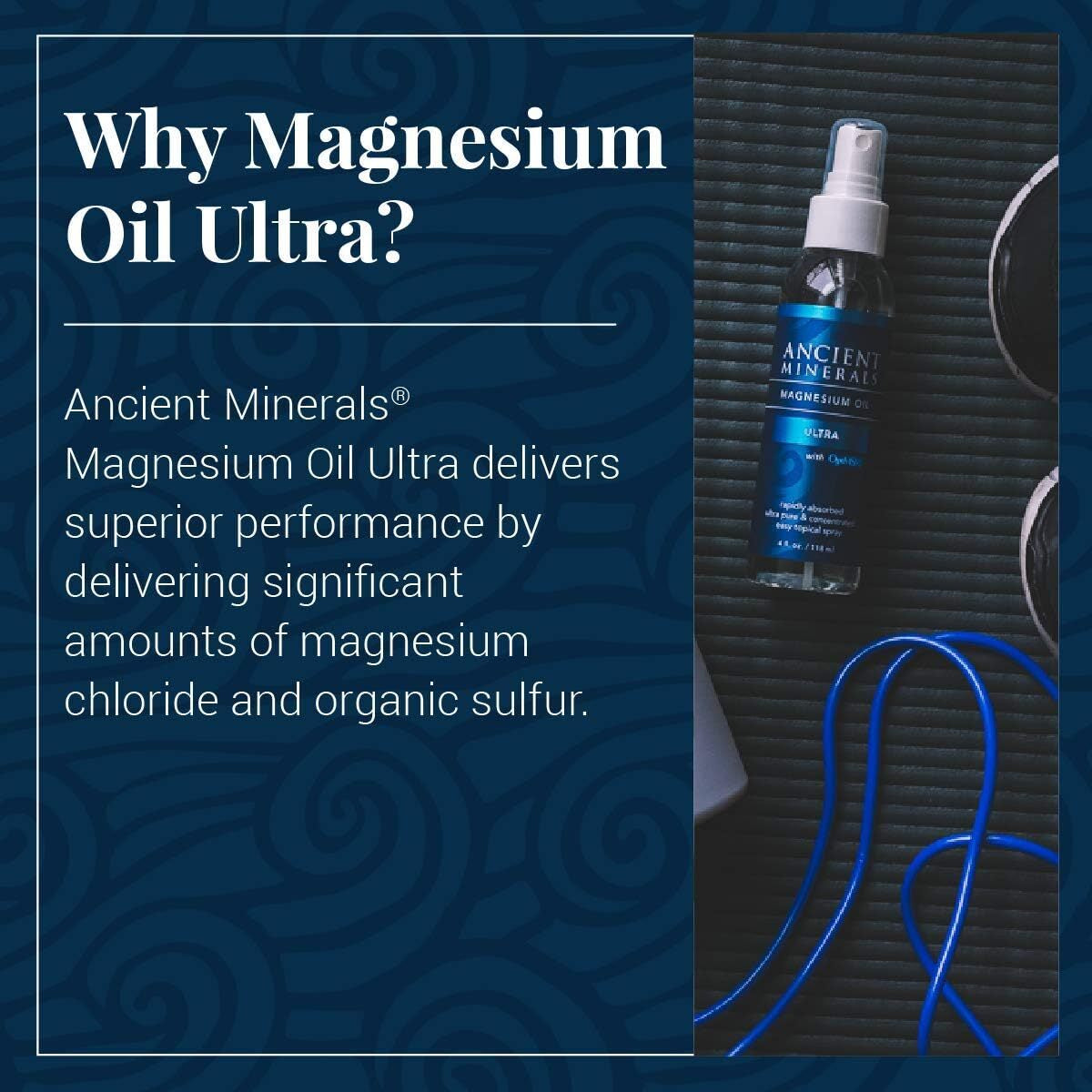 Ancient Minerals Magnesium Oil Spray Ultra with MSM - a Pure Zechstein Topical
