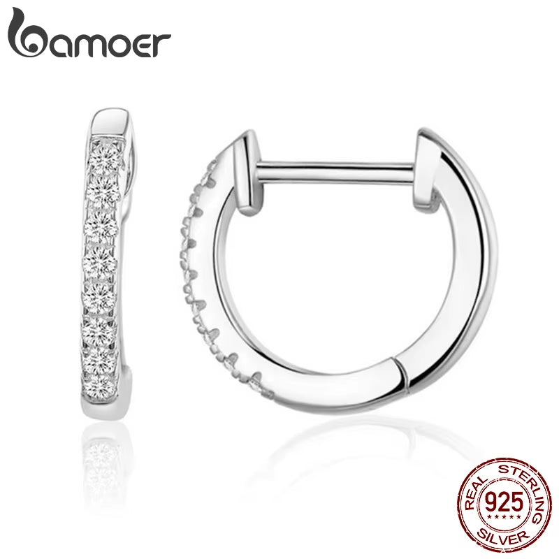 925 Sterling Silver Cubic Zirconia Ear Cuffs 18K Gold Plated Cartilage Hoop Huggie Earrings for Women Stackable Jewelry