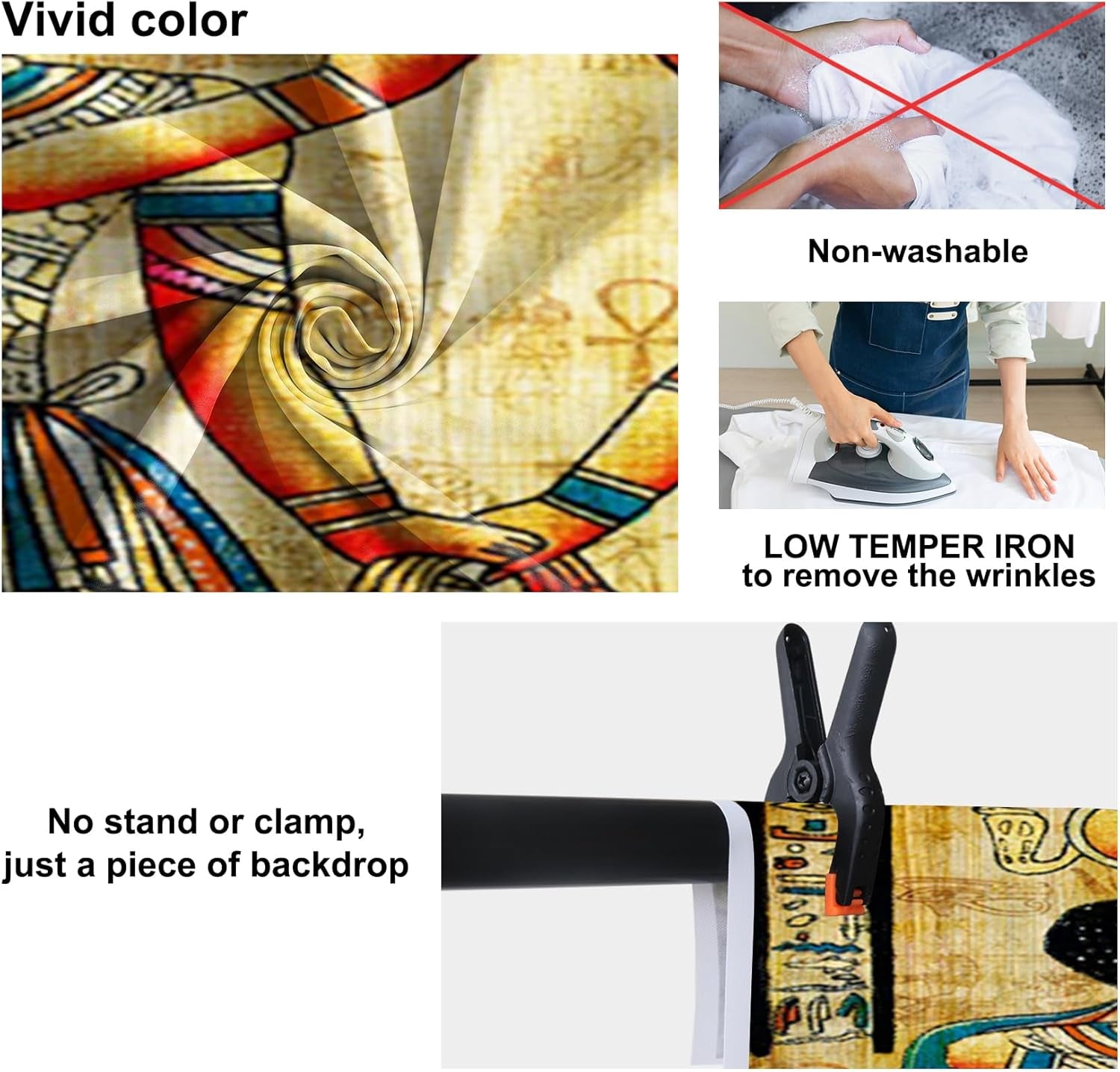 3X5Ft Ancient Egyptian Scroll Backdrop Egyptian Mural Photography Background Egypt Pharaohs History Painting Wall Ancient Temple Backdrop Photo Portraits Egypt Party Decor Wallpaper Props