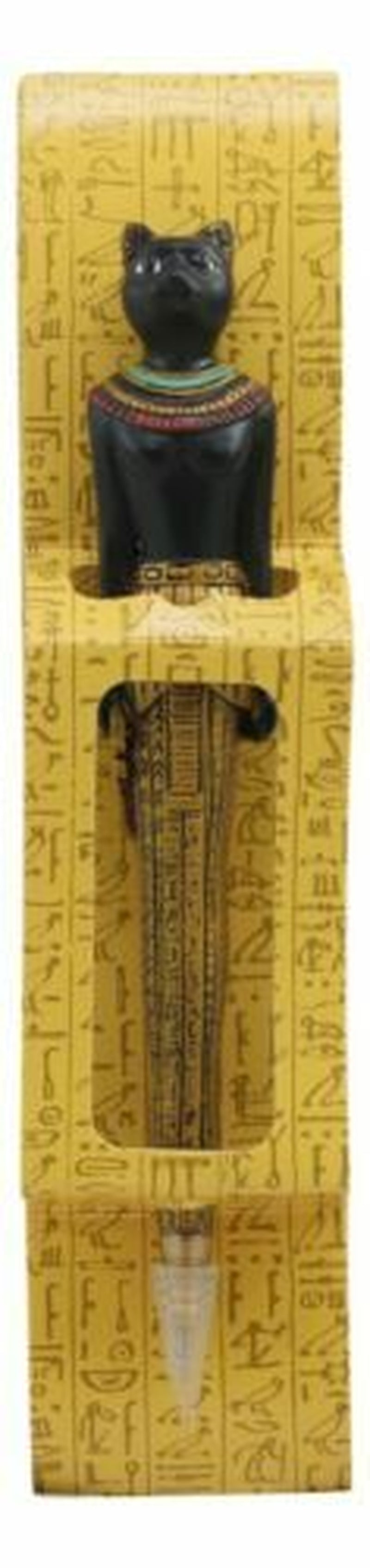Ebros Egyptian Ubasti Temple of Bast Bastet Cat Ballpoint Pen Figural 6" Tall