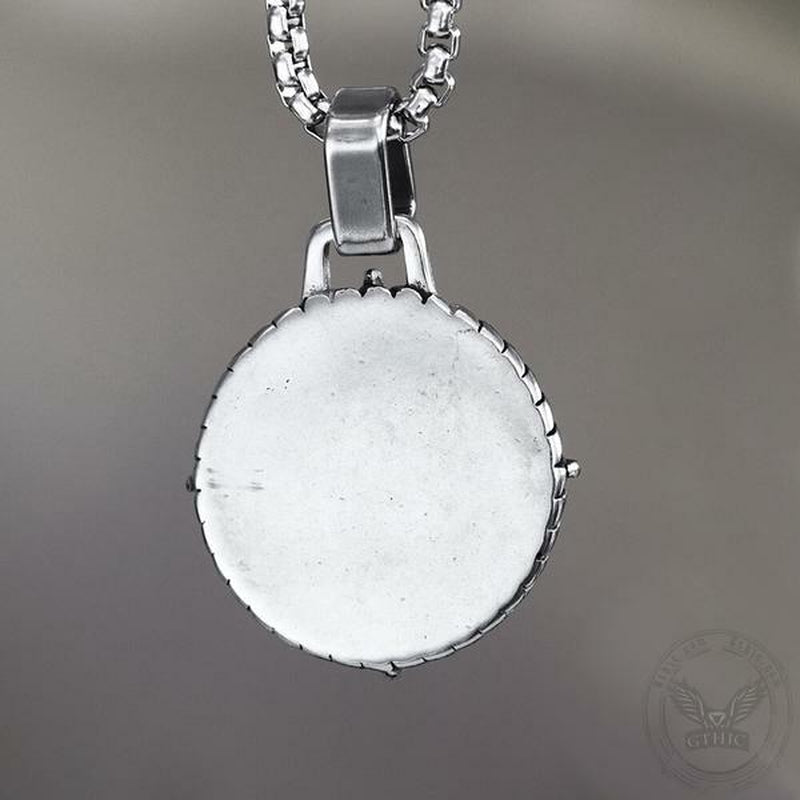 Nautical North Star Compass Pendant Necklace Cool Mens for Gift Stainless Steel