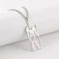 Egyptian God Talisman Stainless Steel Pendant Necklace for Women/Men Wisdom Thoth Ibis-Head Amulet Gold Plated Jewelry