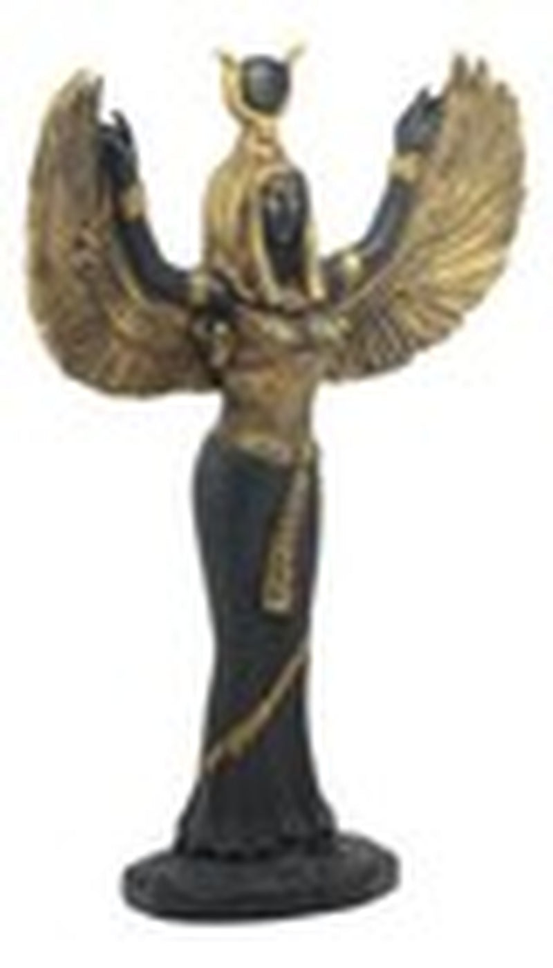 Egyptian Theme Isis with Open Wings Goddess of Magic and Nature Statue Sculpture