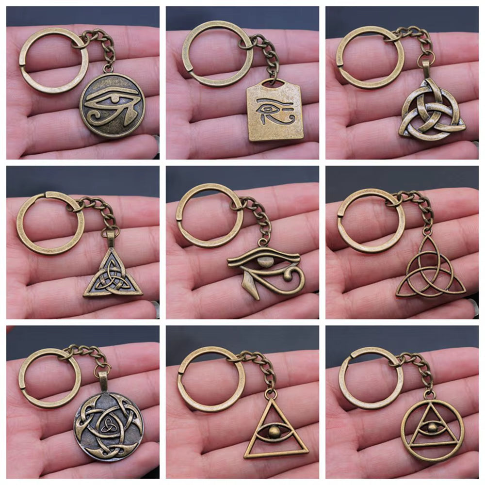 1 Piece Keychain Celtic and Eye of Horus Key-Rings Fashion Hot Sale Key Chain Women Keyring Key-Rings