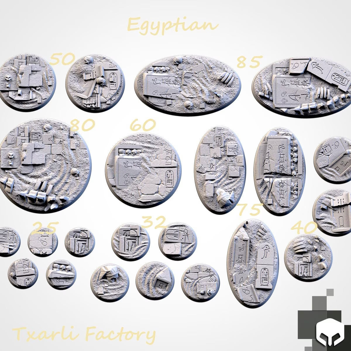 Egyptian Themed Bases - Txarli Factory - Resin Bases