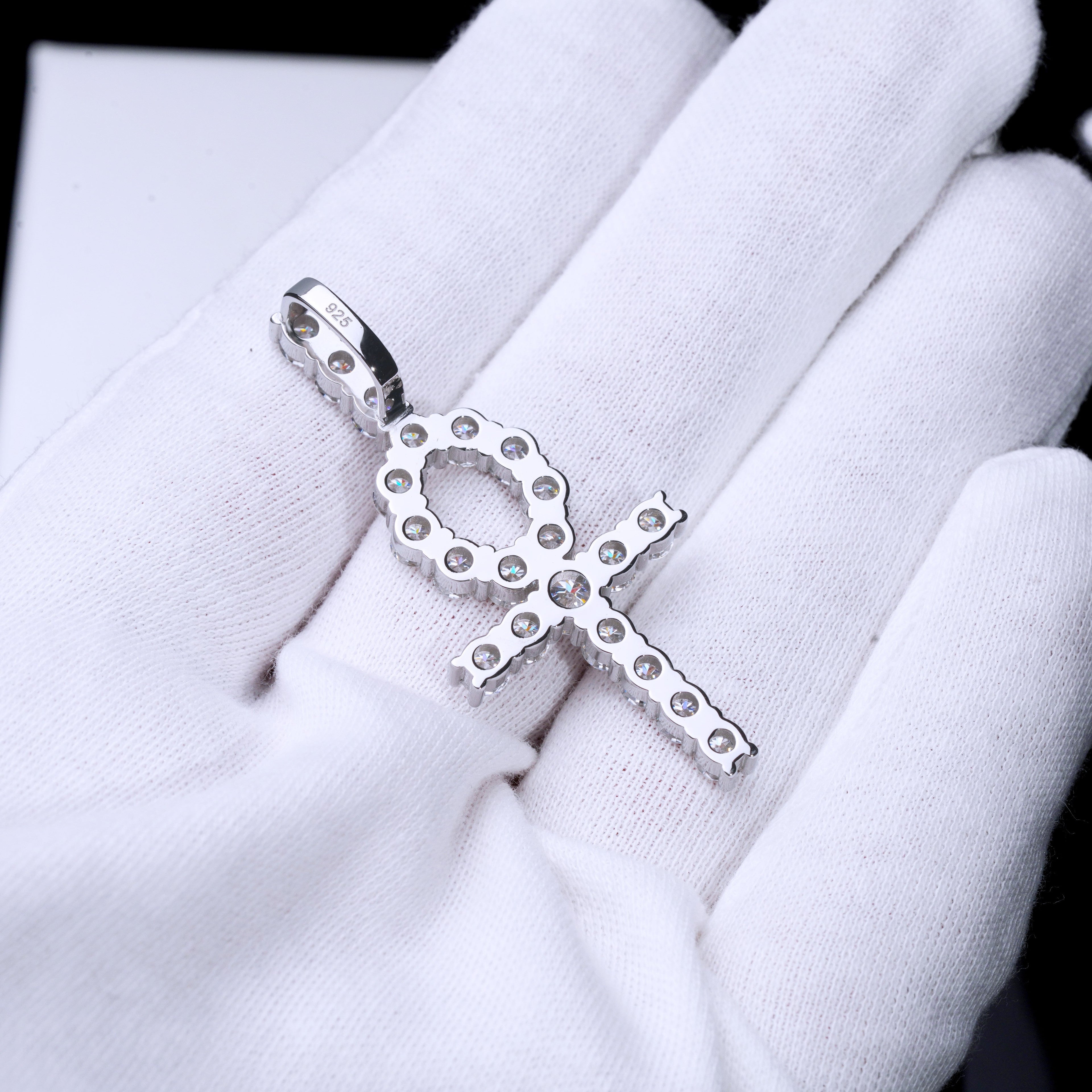 4.81 Carat VVS Moissanite Ankh Necklace