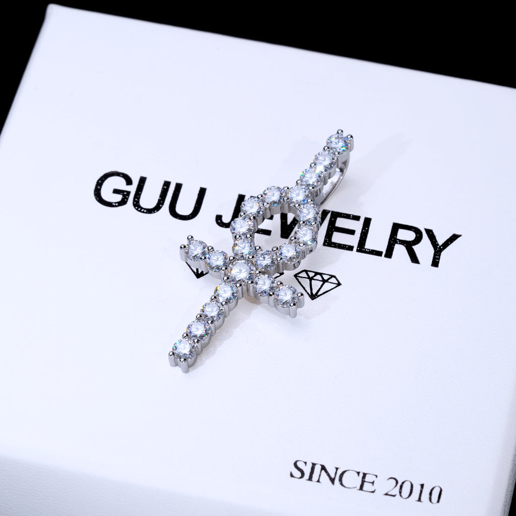 4.81 Carat VVS Moissanite Ankh Necklace