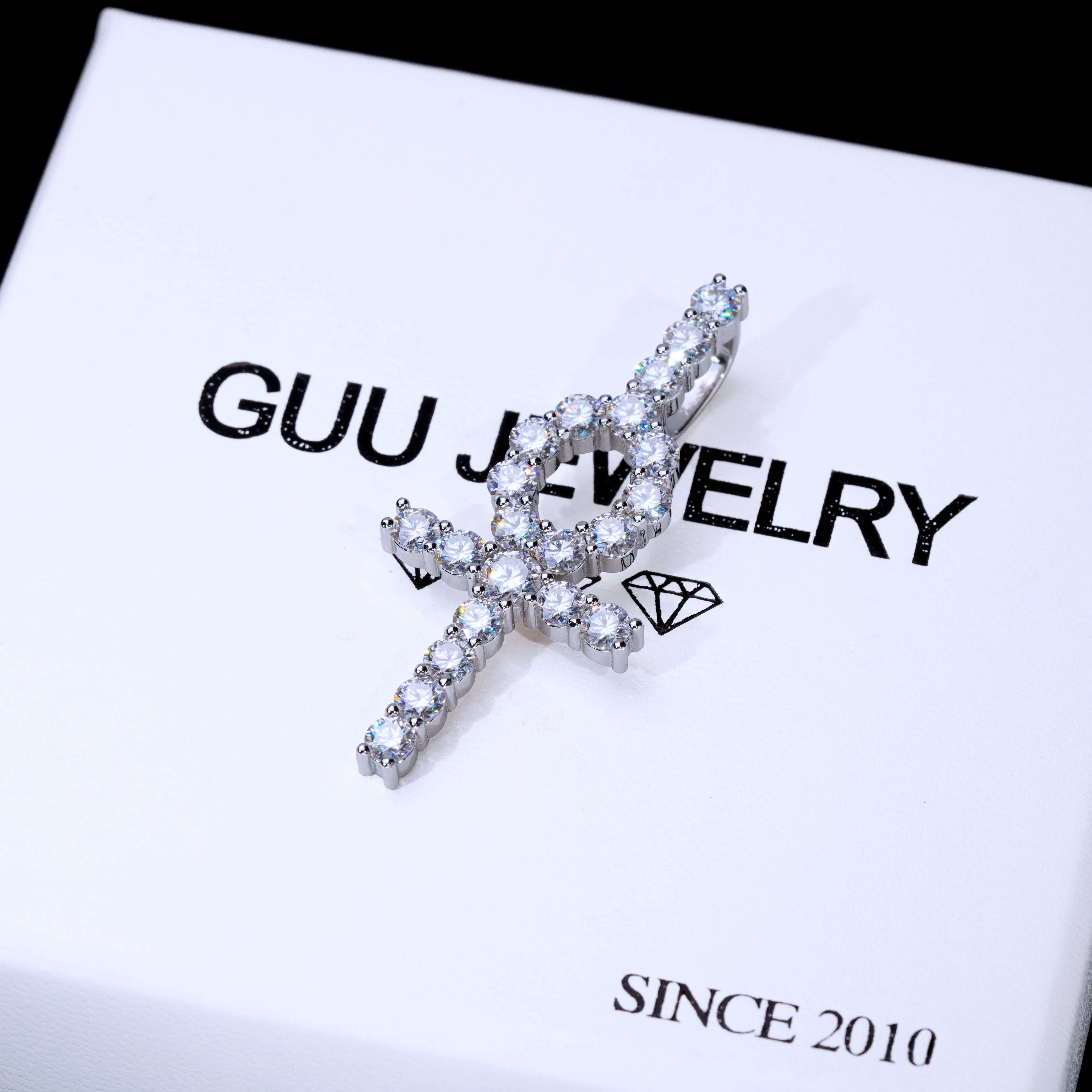 4.81 Carat VVS Moissanite Ankh Necklace