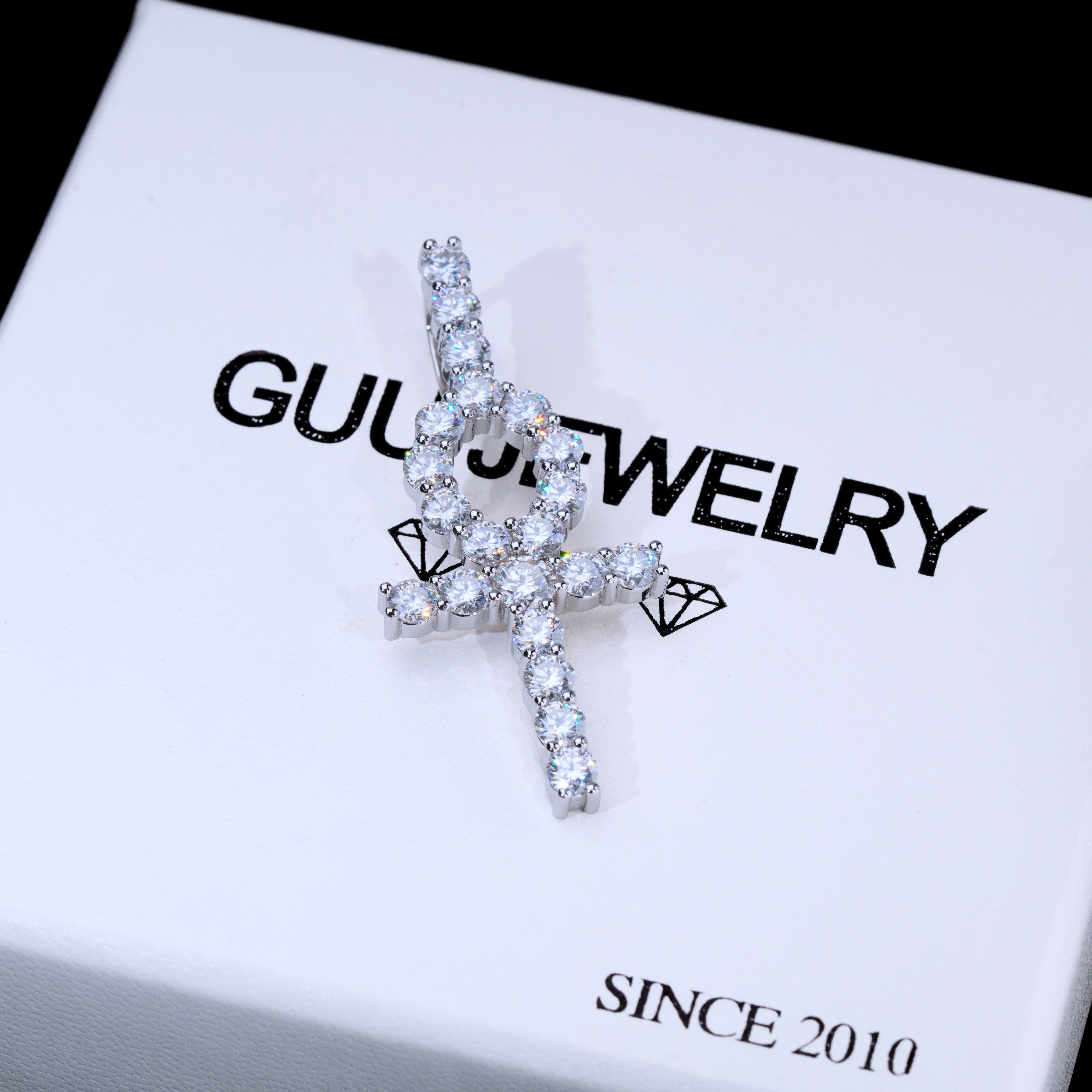 4.81 Carat VVS Moissanite Ankh Necklace