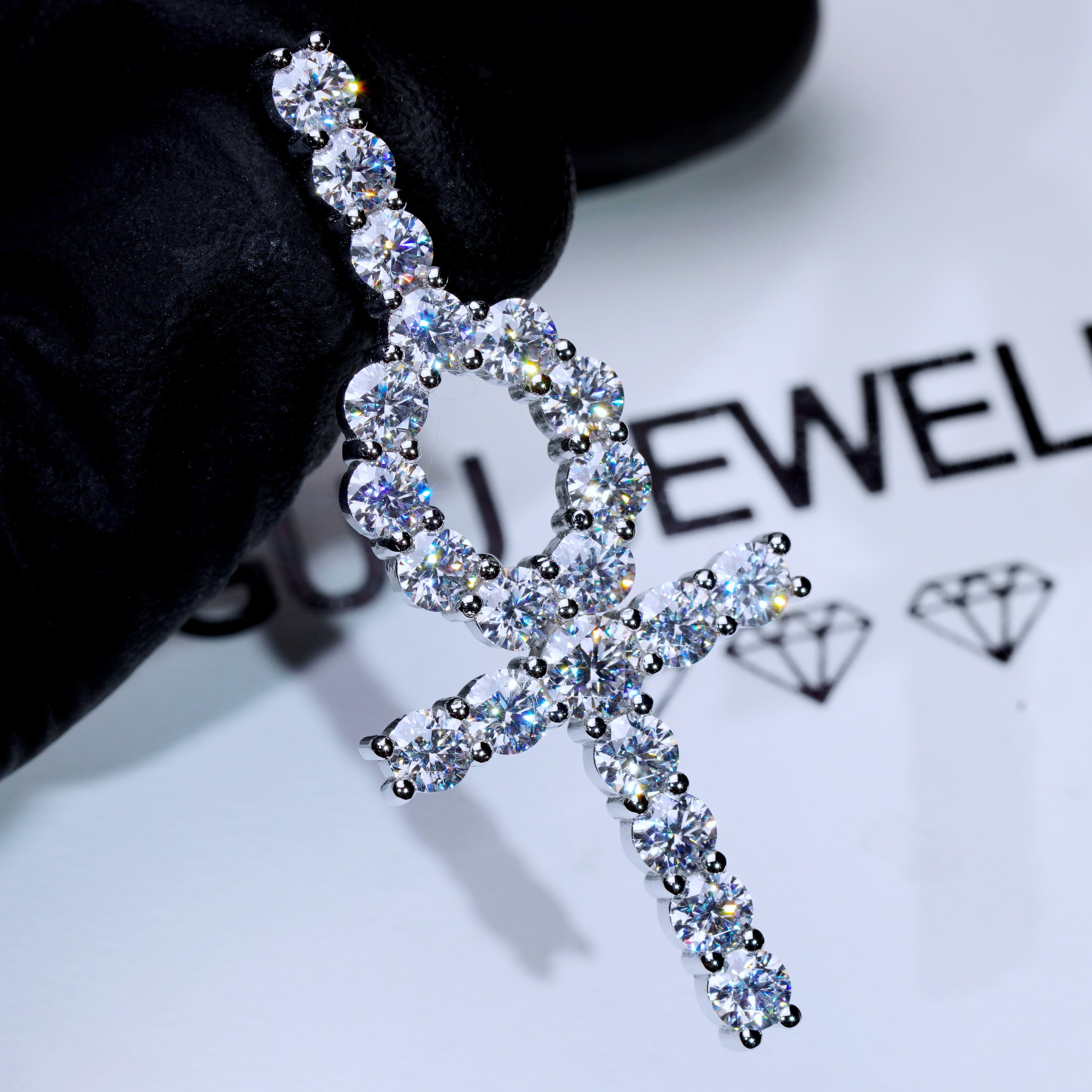 4.81 Carat VVS Moissanite Ankh Necklace