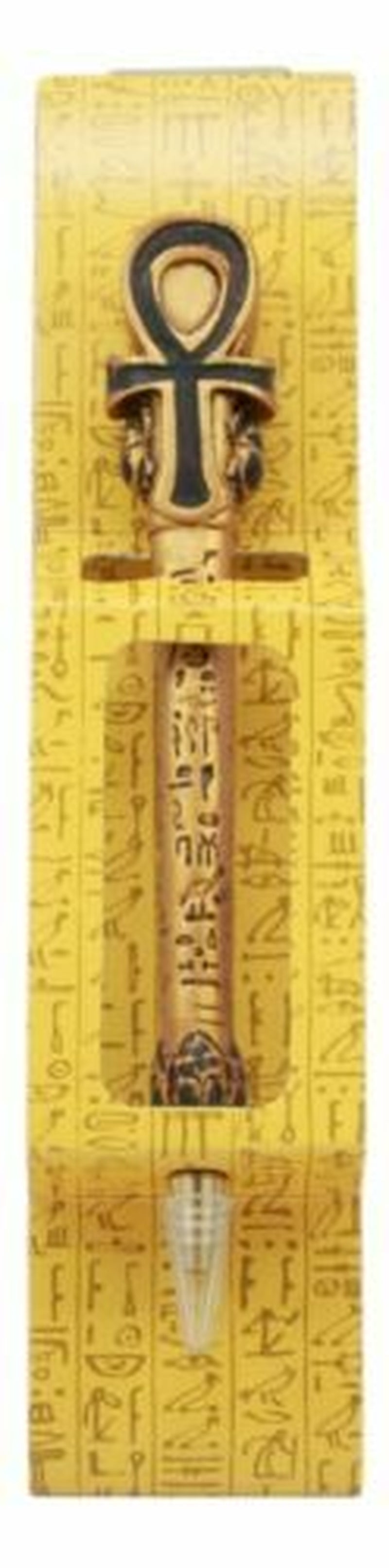 Egyptian Symbol of Life Ankh Cross Ballpoint Pen Set of 6 Figural Gods of Egypt