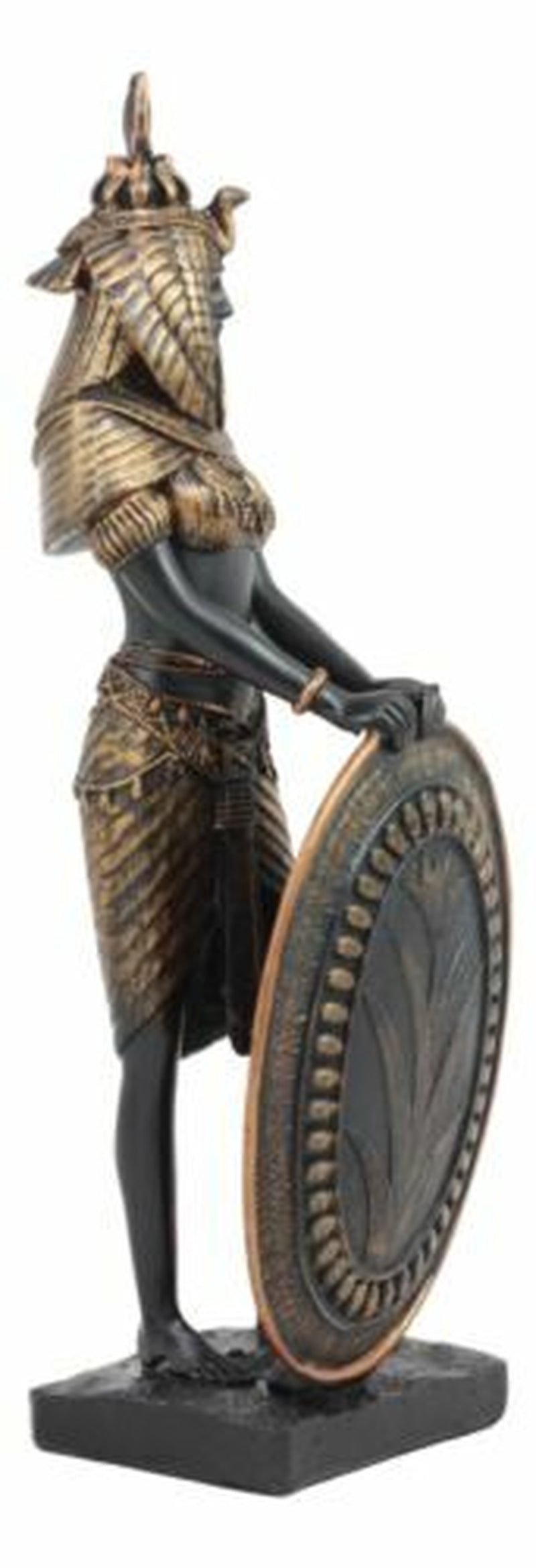 Goddess Isis with Shield Statue Egyptian 11" Height Egypt Figurine