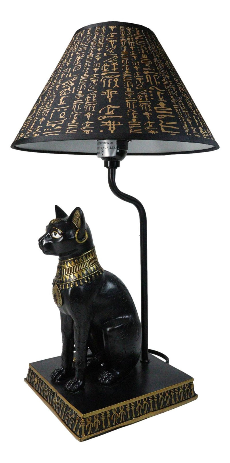 Ebros Egyptian Goddess of Home Bastet Cat Table Lamp Sculpture with Shade