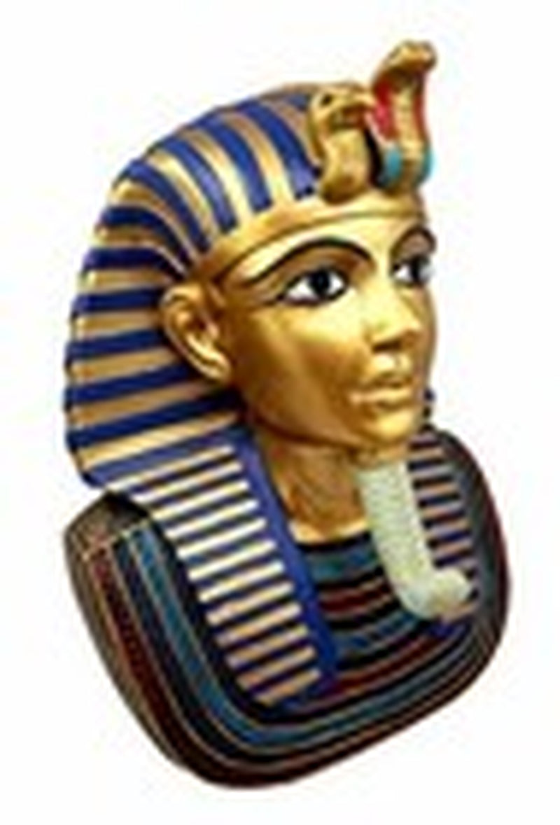 Ebros Large Cobra and Nemes Mask of Pharaoh Egyptian King Tut Bust Figurine 11"H