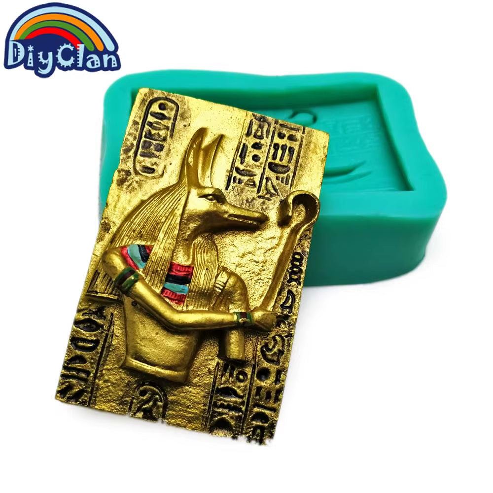 Egyptian Pharaoh Cleopatra Anubis Silicone Molds for Baking Ancient Egypt Fondant Chocolate Cake Decoration Mould Resin Form