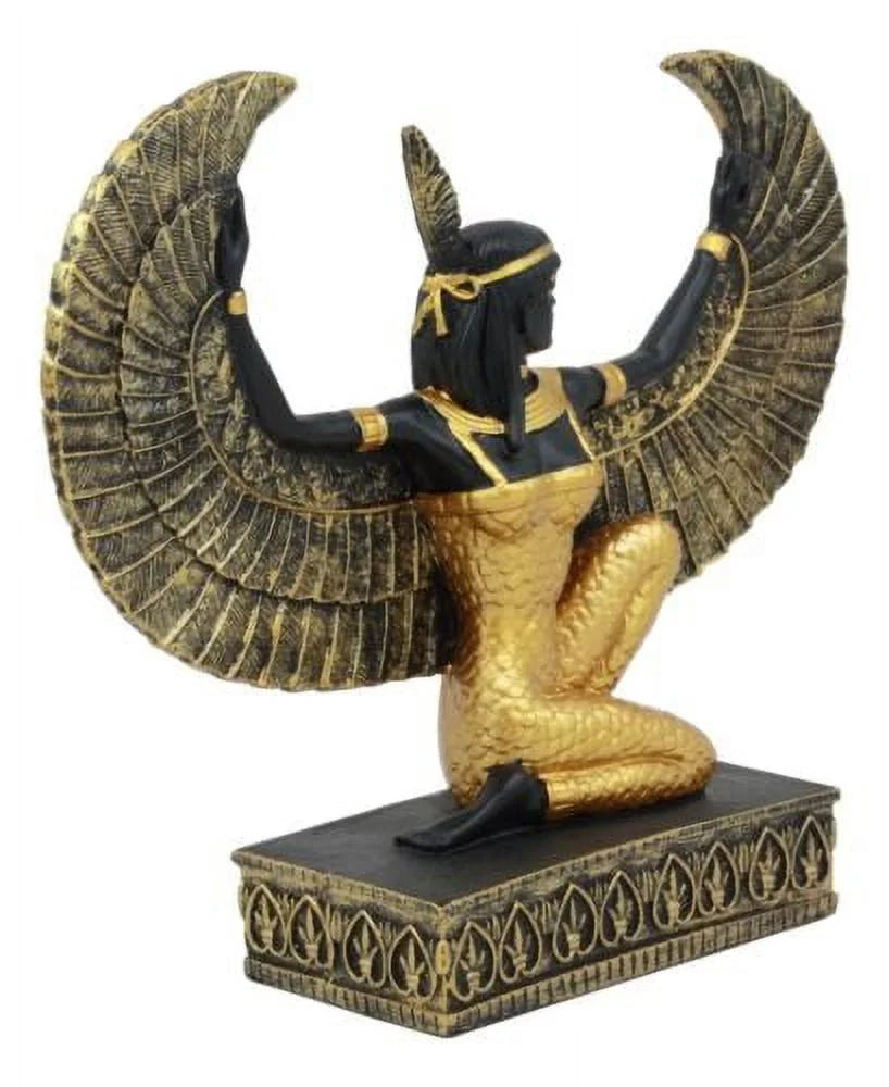 Ebros Egyptian Kneeling Goddess Maat with Open Wings Figurine 8.5" Long