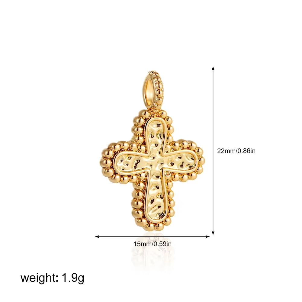 Exquisite Waterproof Moon Star Sun Evil Eyes Pendant for Women Charms Gold Color DIY Accessories Stainless Steel Jewelry
