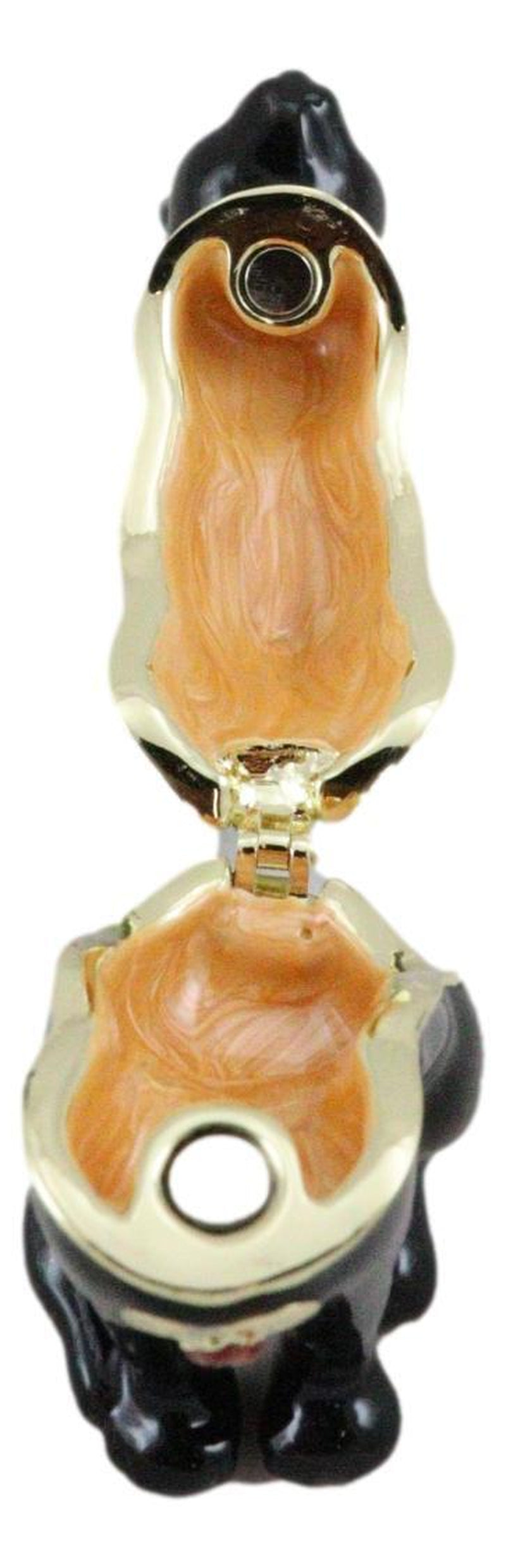 Ancient Egyptian Bastet Cat Goddess Pewter Austrian Crystals Trinket Jewelry Box