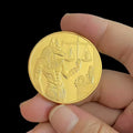 Ancient Egypt Anubis the God of Death Gold/Silver Plated Coin Pyramid Dieb Pattern Commemorative Value Token Coin
