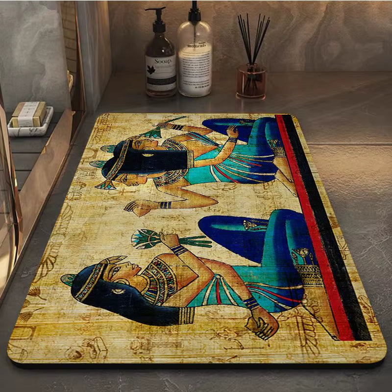 Ancient Egypt Hallway Carpet Rectangle Anti-Slip Home Soft Badmat Front Door Indoor Outdoor Mat Bedside Area Rugs