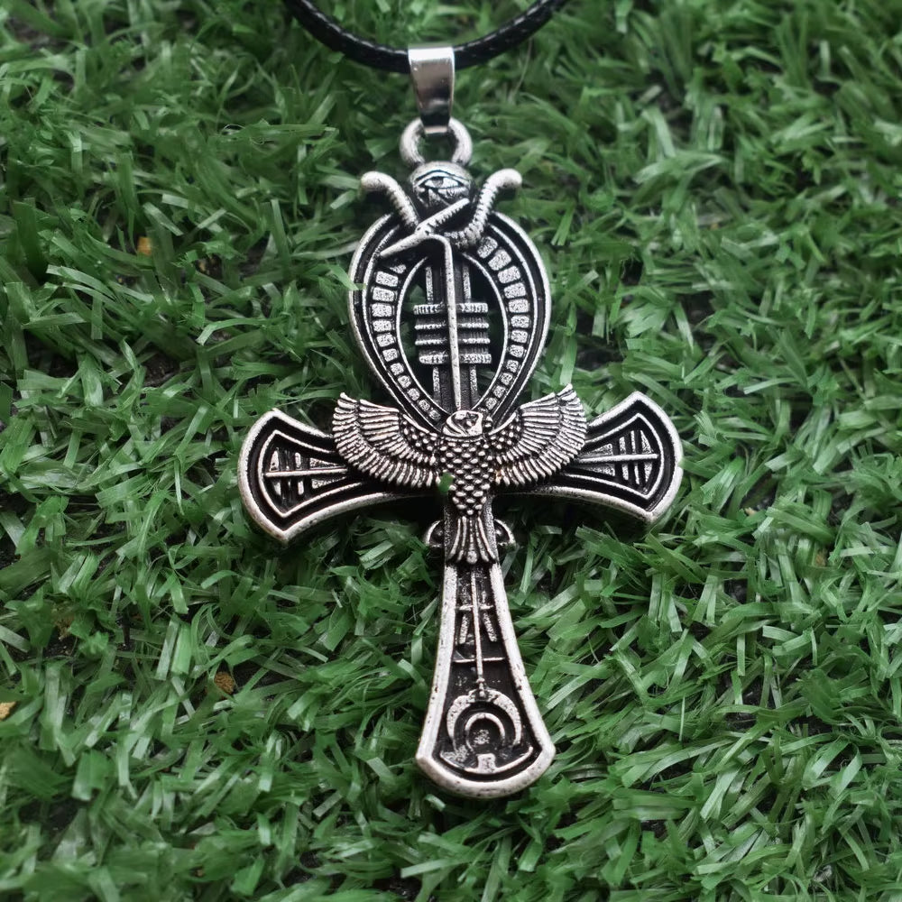 1PCS Ankh Egyptian Cross Necklace Vintage Egypt Style Men Jewelry Friendship