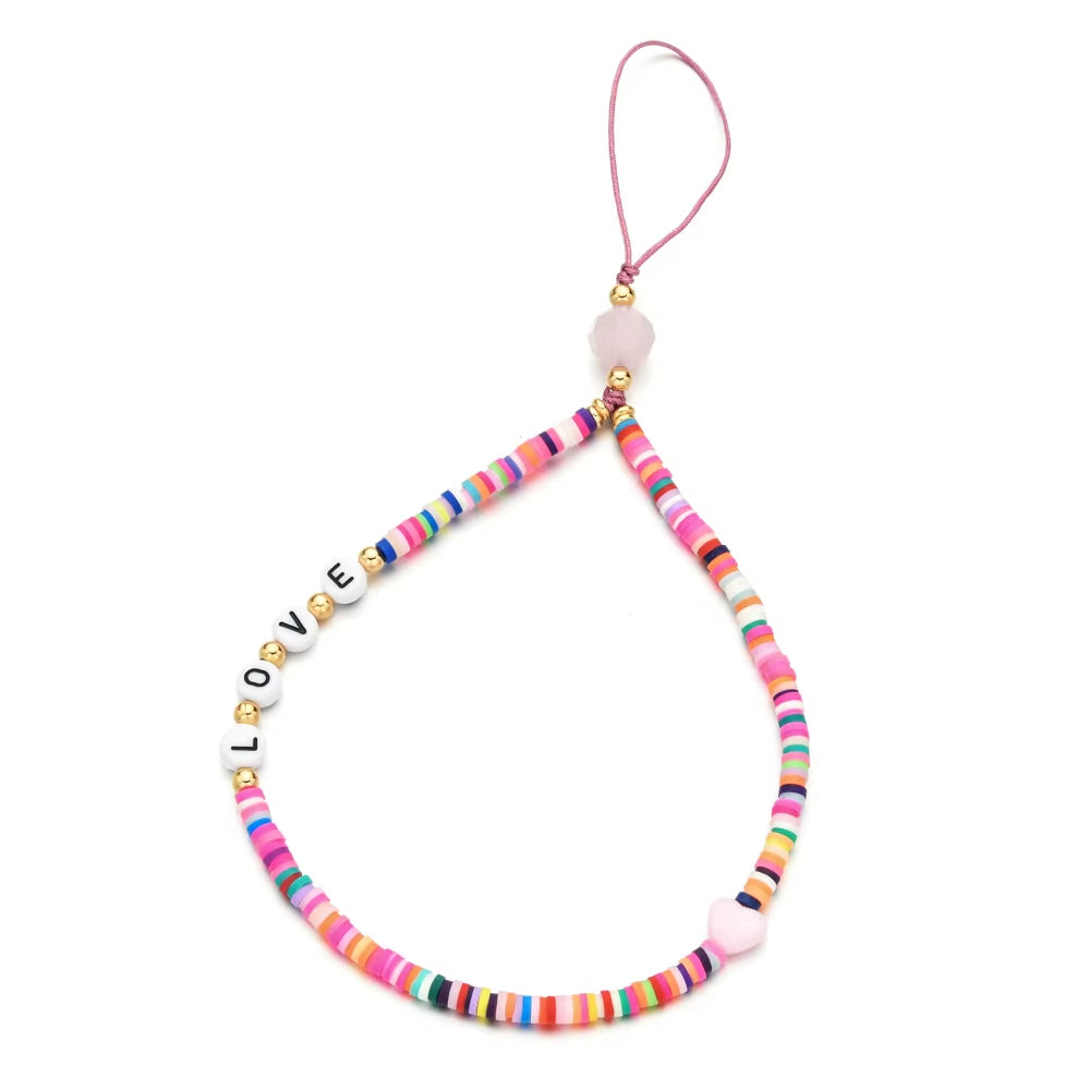 Cute Evil Eye Beads Lanyard Strap Cord Colorful DIY Chain for Anti-Lost Phone Chain Men Women Gift Jewelry Keychain Keycord