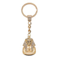Egypt Pharaoh Sphinx Pendant Keychain Iced Out Bling Rhinestones Hip Hop Egyptian Key Chain Jewelry Wholesale