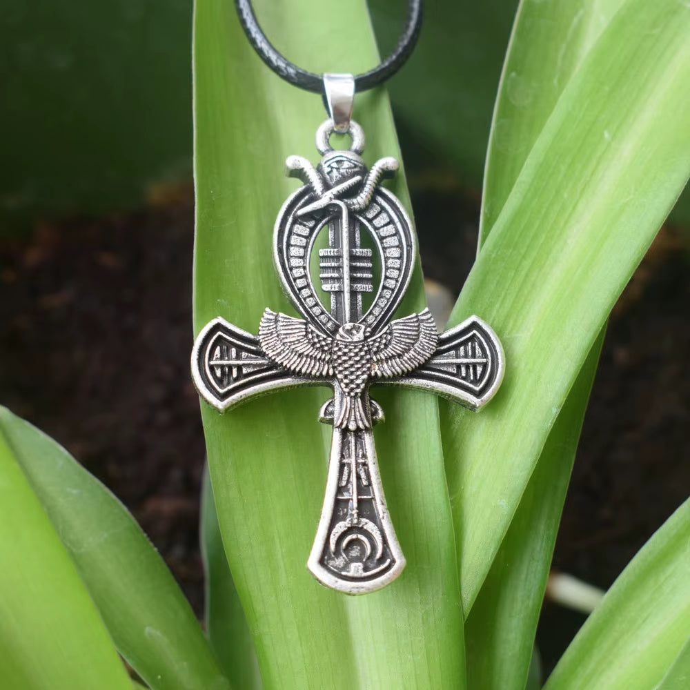 1PCS Ankh Egyptian Cross Necklace Vintage Egypt Style Men Jewelry Friendship