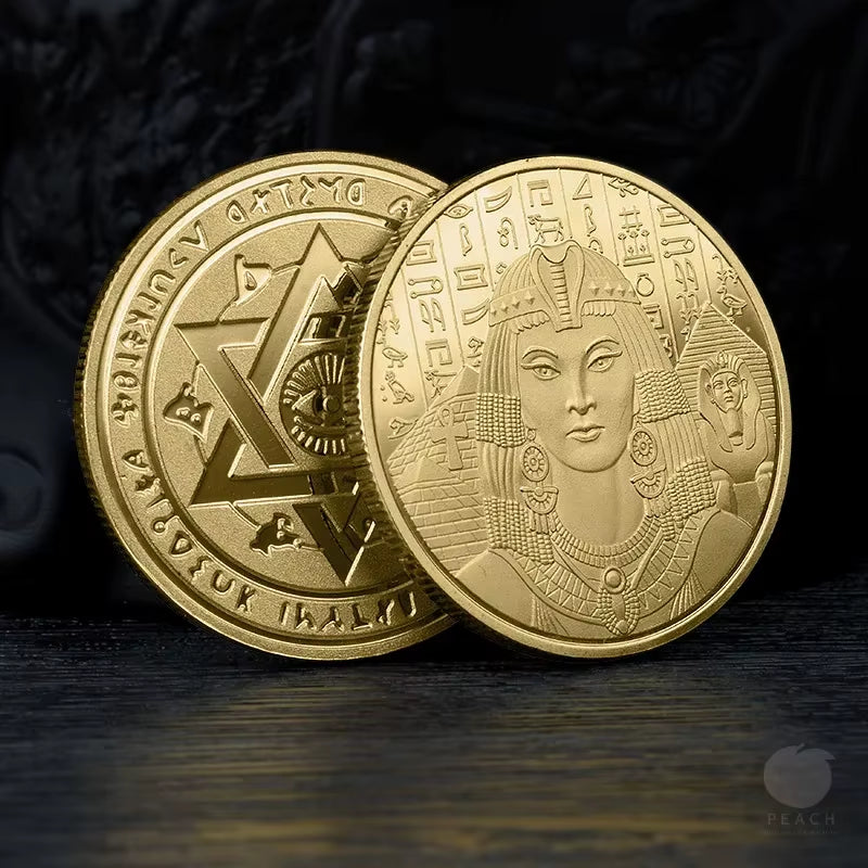 Greek Cleopatra Coins Collectibles Tourist Attractions Egypt Trade Lucky Coins Production Collection Commemorative Medals