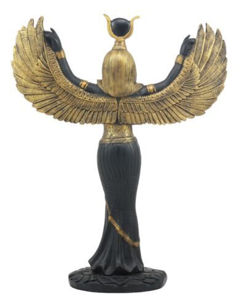 Egyptian Theme Isis with Open Wings Goddess of Magic and Nature Statue Sculpture