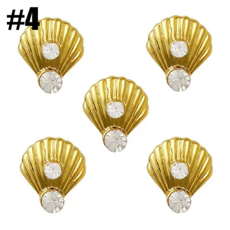 20PCS Beauty Egyptian Style Gold Nail Charms 3D Metal Nail Art Decoration Accessories Supplies Tool