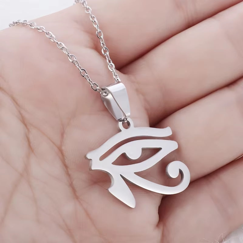 Eye of Horus Necklace Evil Eye Pendant Ancient Egypt Protection Necklace Jewelry Gift Men and Women Spiritual Amulets