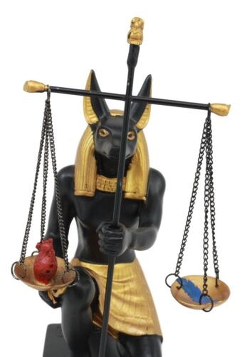 Ancient Egyptian Mythology Anubis Dog Holding Scale of Justice Statue Home Decor