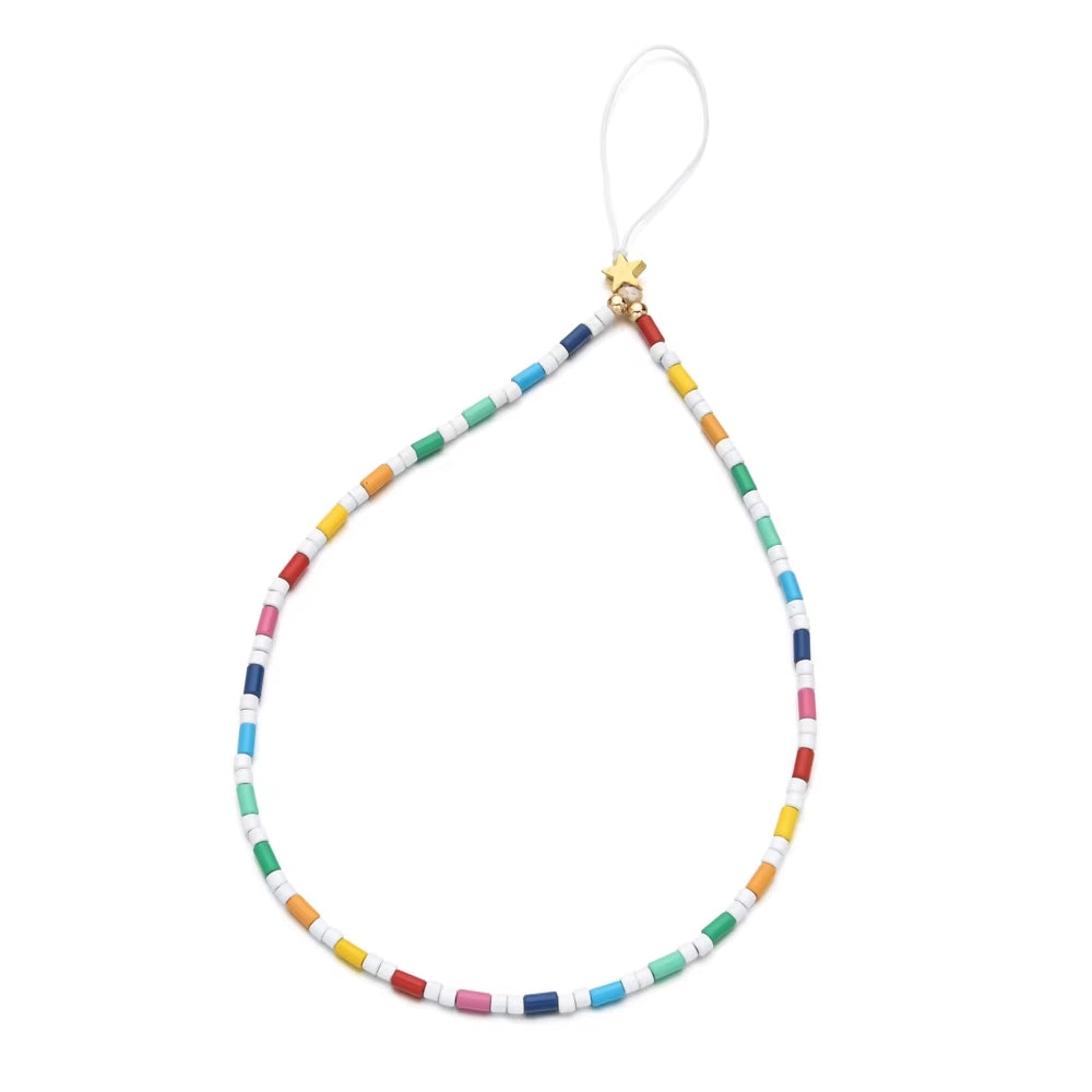 Cute Evil Eye Beads Lanyard Strap Cord Colorful DIY Chain for Anti-Lost Phone Chain Men Women Gift Jewelry Keychain Keycord